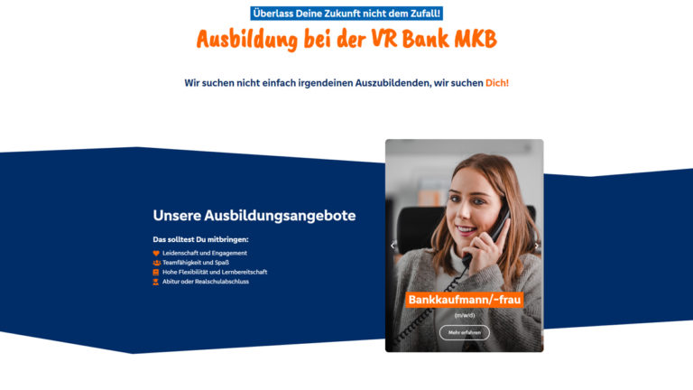 Referenz Webdesign: ausbildung-vrbank-mkb.de
