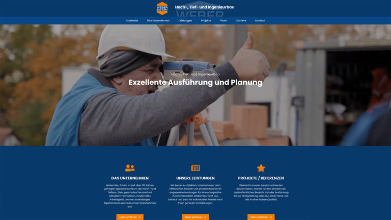 Referenz Website: weberbau-gmbh.de