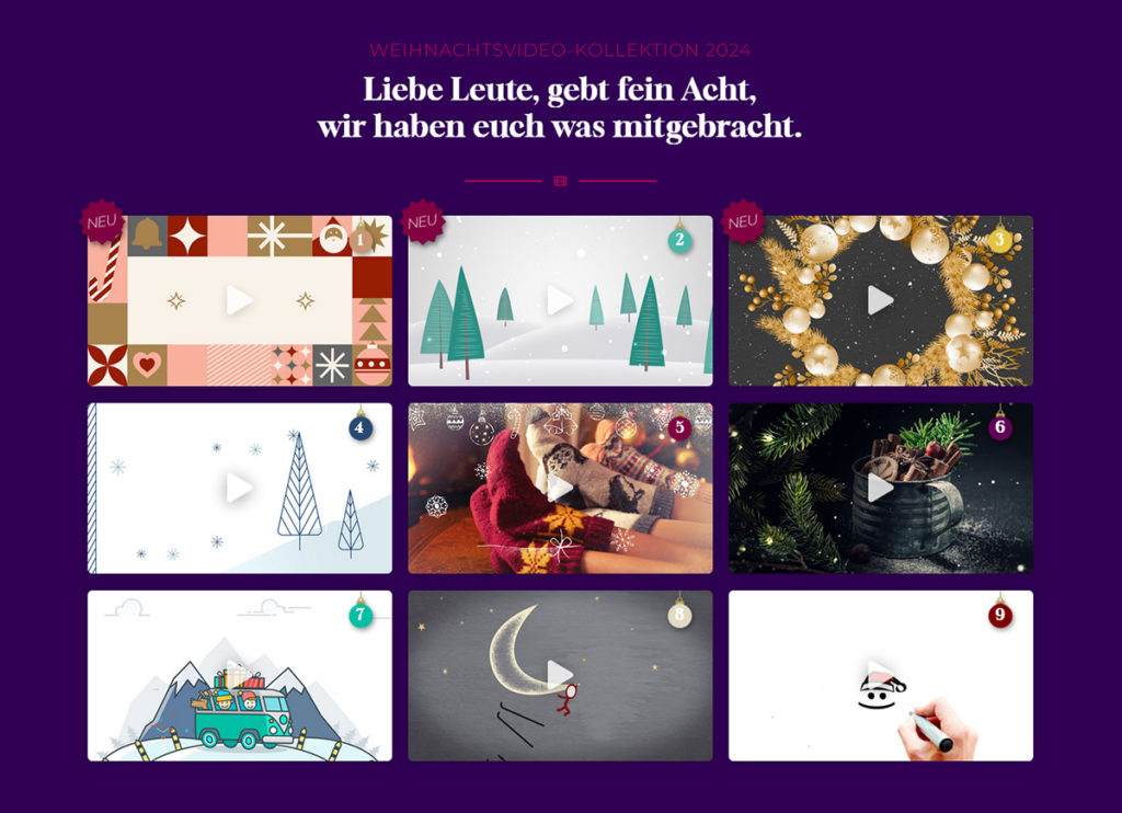 Weihnachtsvideo.de – Video-Kollektion 2024 Screenshot