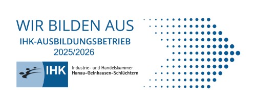 Wir bilden aus! IHK-Ausbildungsbetrieb 2025/2026. IHK Hanau-Gelnhausen-Schlüchtern