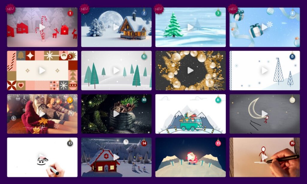 Weihnachtsvideo-Kollektion 2025