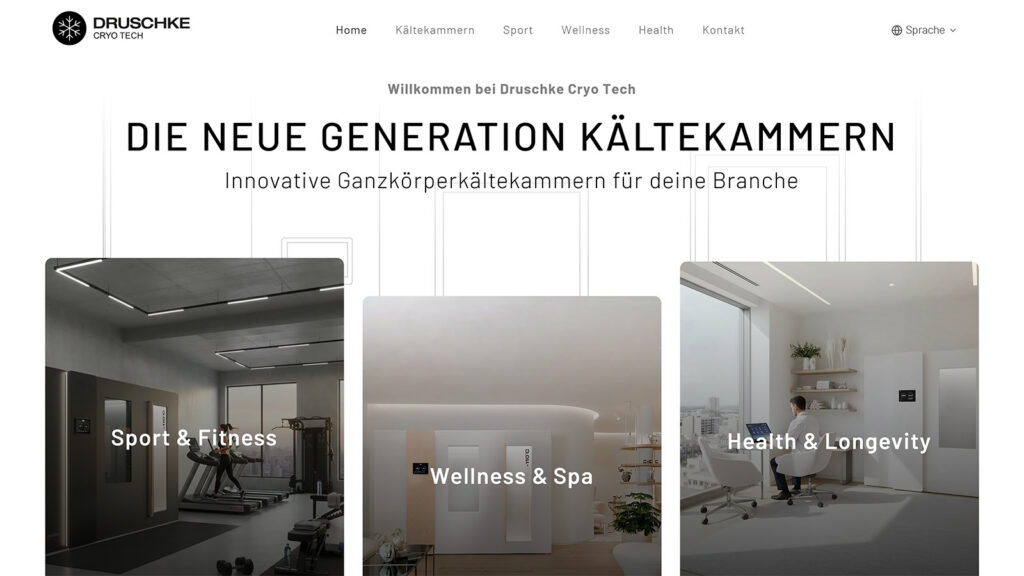 Druschke Cryo – Website Startseite