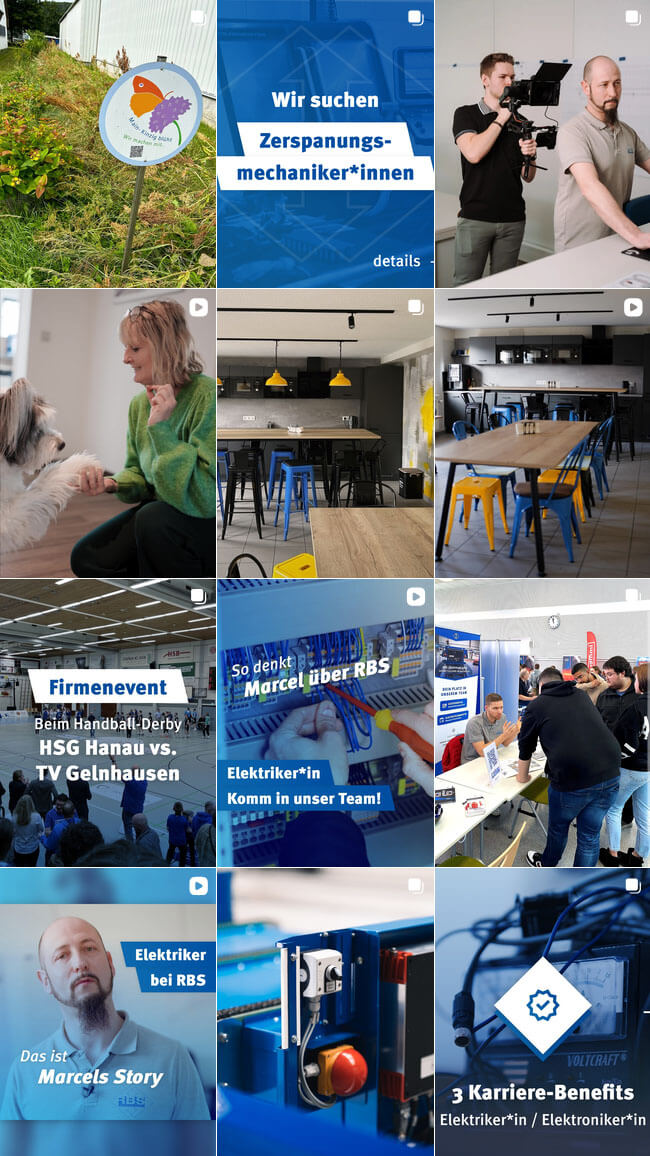 Screenshot Instagram-Profil RBS Förderanlagen